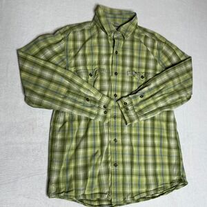 Carhartt Relaxed Fit Plaid Long Sleeve Button Up Shirt Men's Size L